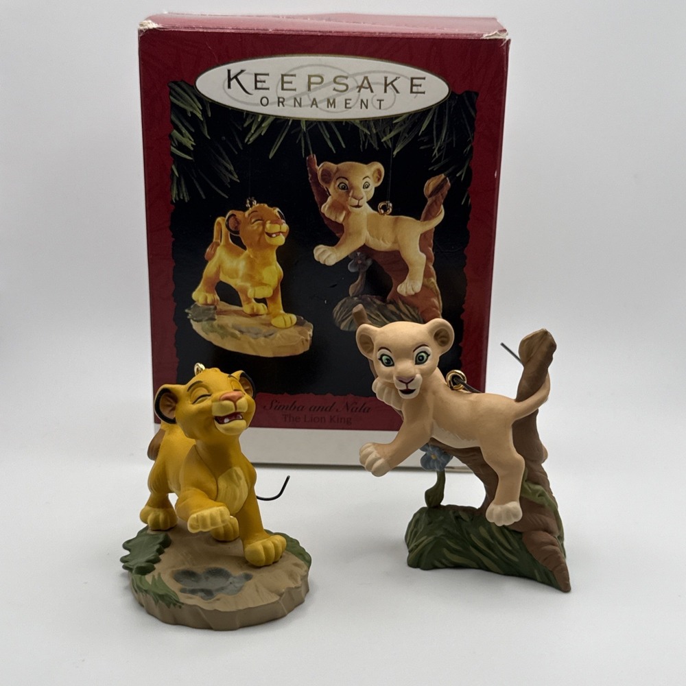 Vintage Hallmark Keepsake Disney Ornament The Lion King Simba and Nala 1994